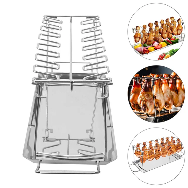Tepro Accessori per barbecue, Supporto per Cosce di Pollo, in Acciaio Inox, 18 C