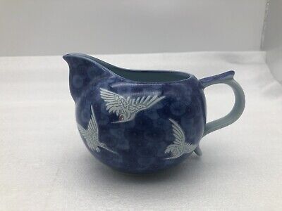 Vintage Asian Porcelain Blue & White Creamer 3-1/4”height x5”wide Used