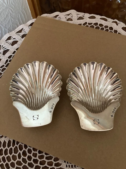 Sterling Silver shell dish by Horace Woodward & Co Ltd (pair ) (around 1894)