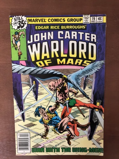 John Carter Warlord Of Mars #19 (1978) 7.5 VF Marvel Key Issue Bronze Age Comic