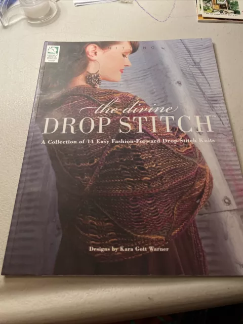Libro de patrones de tejido The Divine Drop Stitch 14 tejidos de punto de caída fácil