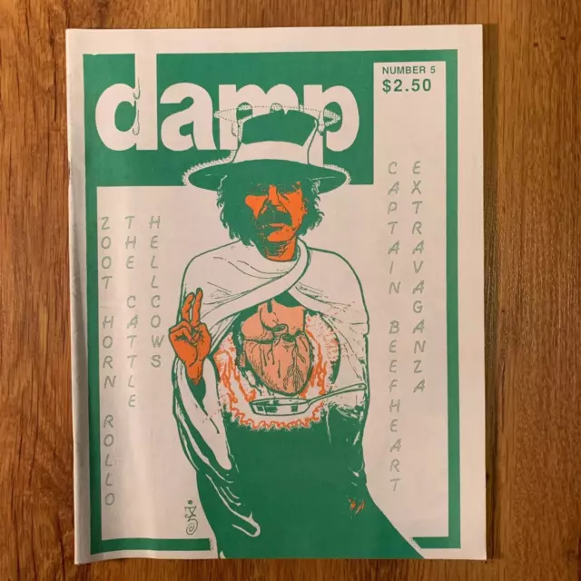 Vintage Damp Magazine Fanzine 1990 Winter Number 5 Captain Beefheart Hellcows