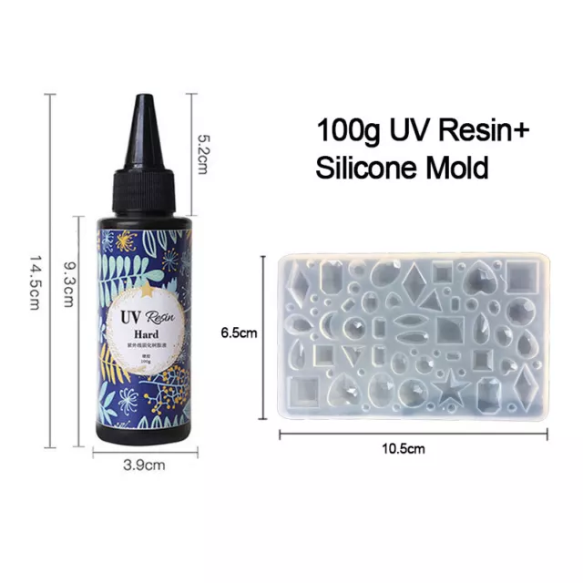 Hard UV Resin Glue Crystal Clear Handmade DIY Mold Epoxy Jewelry Crafts Casting