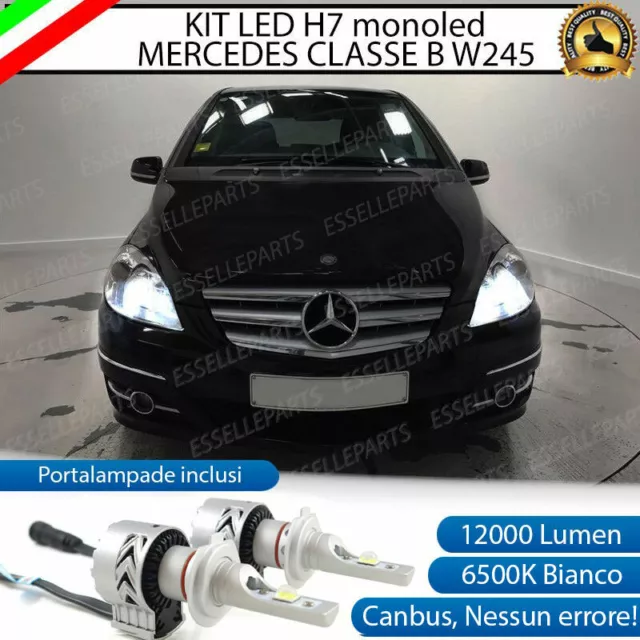 Kit Led H7 Mercedes Classe B W245 6500K Canbus Xenon 12000Lm Lumen Mono Led