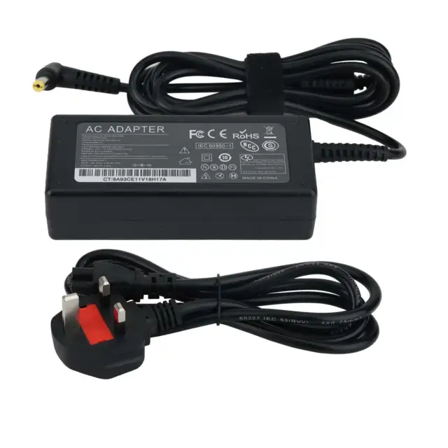 Laptop Charger AC 19V 3.42A 65W Power Supply For Acer Aspire ES 15 5.5x1.7mm UK