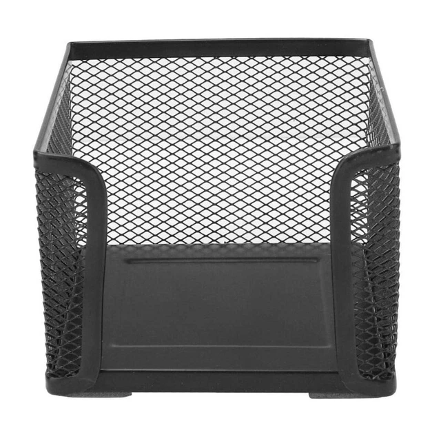 METAL WIRE MESH Office Desk Memo Box Card Storage Rack for Scissors ...