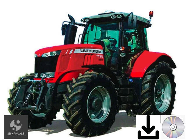 Manuel D'atelier Tracteurs Massey Ferguson 7700 Series - CD, Neuf, Pour Mécanique