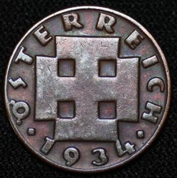 AUSTRIA ~ 1934 ~ 2 Groschen ~ Quality World Coin ☘️ W-#198 ☘️