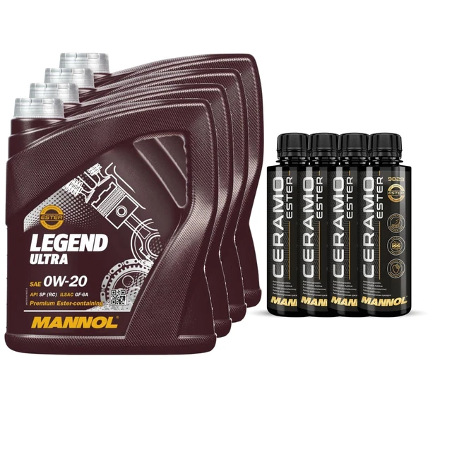 20L MANNOL MOTORÖL LEGEND ULTRA 0W-20 Inkl. 1L Additive Ceramo Ester ...