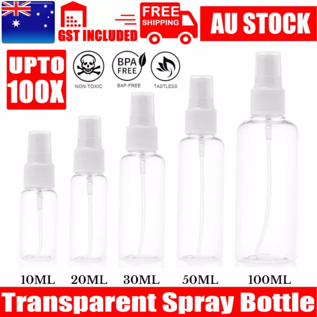 10-100x Plastic Empty Fine Mist Spray Bottles Perfume Liquid Atomizer Portable