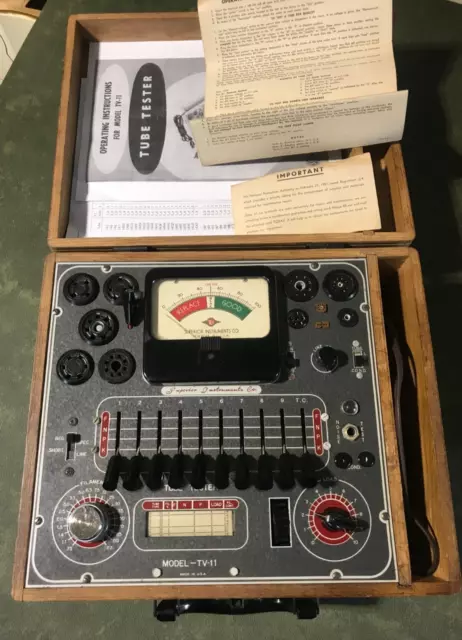 Vintage Superior Instruments Model TV-11 Tube Tester