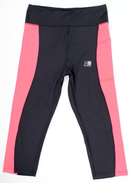 KARRIMOR Women s Running Capri Leggings, Black/Fluo Pink, size S /UK 10