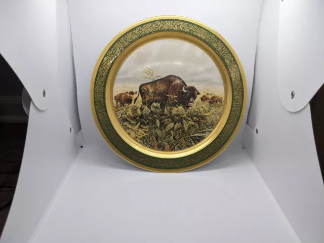 Large James L Lockhart American Buffalo Print Collector Plate 1790/2500 - 1976