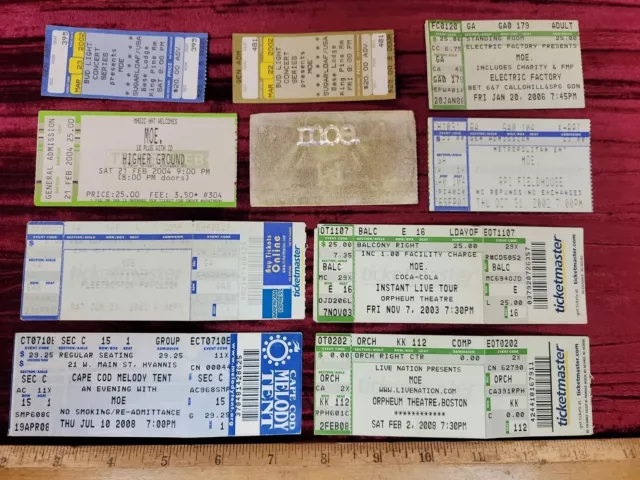 10X MOE USED Concert Ticket Stub LOT