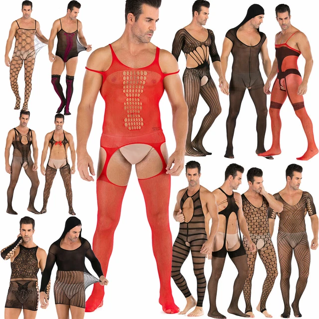 Bodysuit Uomo Maniche Lunghe – Sheer, Stretch, Intero, Taglia Unica - Foto 2