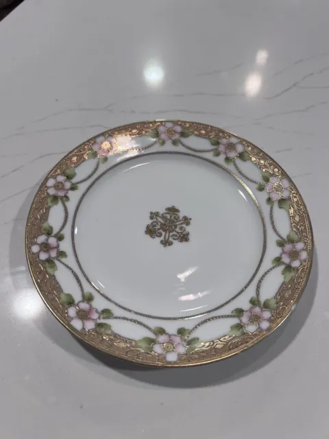 nippon hand painted plate gold