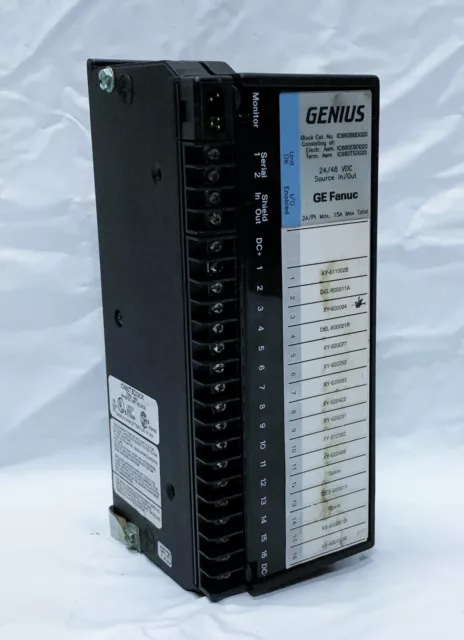 Ge-Fanuc IC660TSD020K & IC660EBD020N Genius I/O Module 24/48vdc 16pt Source