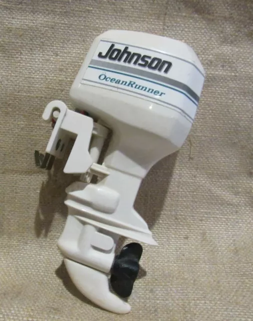 Vintage Johnson Ocean Runner Toy Boat Mini Battery Outboard Plastic Engine motor