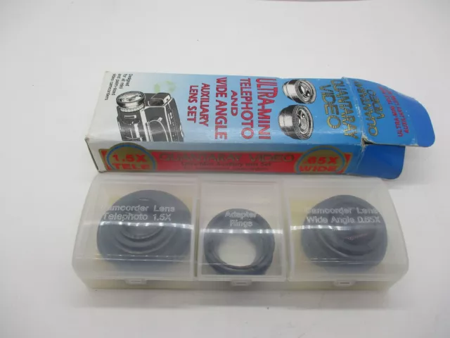Juego de Lentes Auxiliares Gran Ángulo Teleobjetivo Quantaray Video Ultra-mini Video