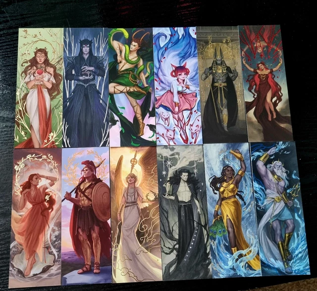 Fairyloot Book Box Foiled Mythology Bookmarks Complete Set 1 - 12