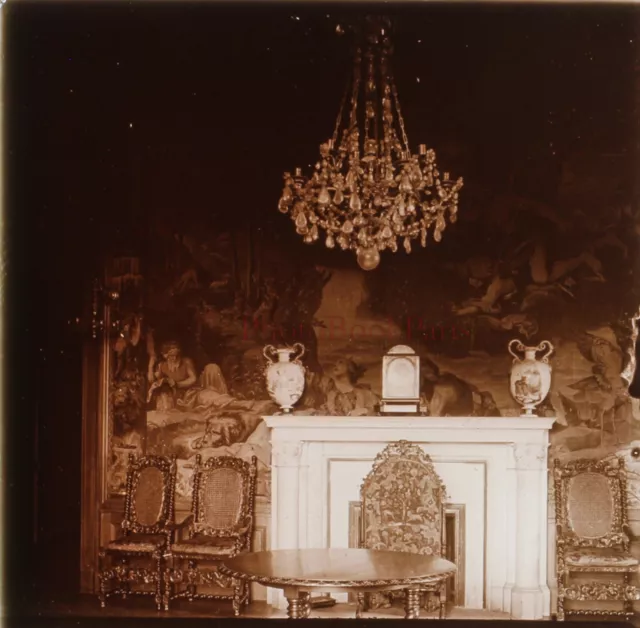 Château de Pau France Photo Stereo PL59L15n5 Glass Plate Vintage c1900