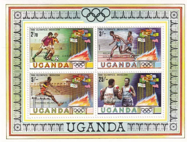 280475/ Uganda ** Mnh Olympia 1980  Block