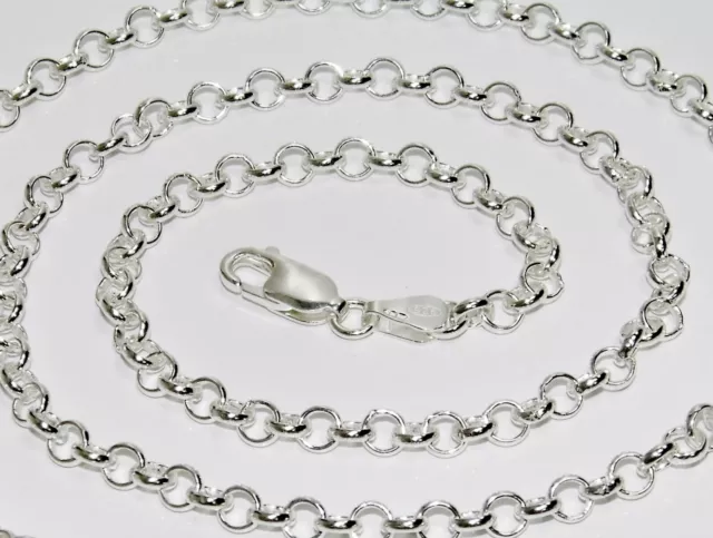 Sterling Silver Belcher Chain - 4mm Width ~ 16" 18" 20" 22" 24" 30"