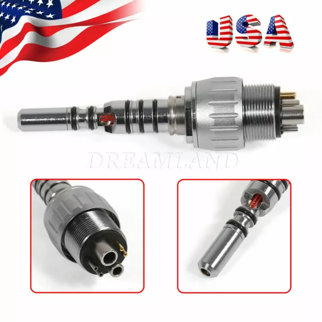 Dental LED Quick Coupler Coupling 6-Hole Y6 Fit Yabangbang Fiber Optic Handpiece