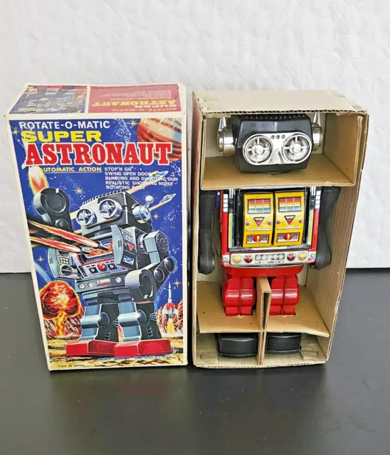 Roboter Horikawa Japan ROTATE-O-MATIC SUPER ASTRONAUT litho. boxed works MIMB