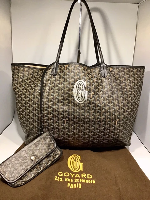 Brand New 100% Authentic Goyard St. Louis PM Tote Black with Pouch dust bag