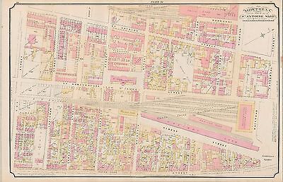 1890 Montreal, Canada, St. Antoine Ward, Bonaventure Depot, Copy Plat Atlas Map