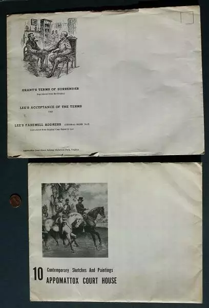 1961-65 Civil War Centennial Era Appomattox Virginia Lee & Grant 16 piece set---