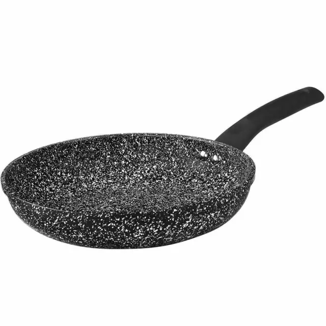 Non Stick Black Frying Pan Ceramic Marble Coated For Gas Electric Induction Hob