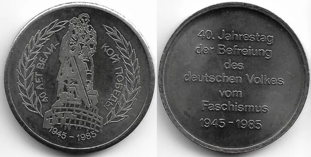 Hettstedt-Medaille Berlin Treptower Ehrenmal russisch 40 Jahre Grosser Sieg