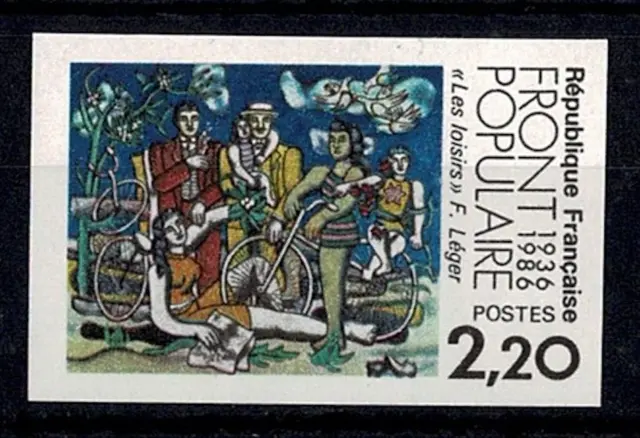 Frankreich Stamp Briefmarke Yvert 2394a " F.Leger Front 1,80F Nicht Lace " Neu