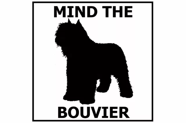 Mind the Bouvier - Gate/Door Ceramic Tile Sign