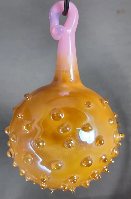 Hand Blown Glass Ornament Ball . Self Representing Artist (SRA) 3
