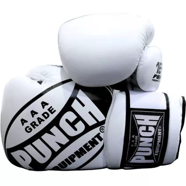 NEW Punch XL Fit White Boxing Gloves - 16oz