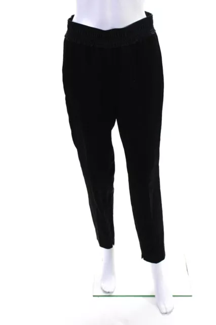 3.1 Phillip Lim Womens Smocked Solid Straight Leg Casual Pants Black Size 2