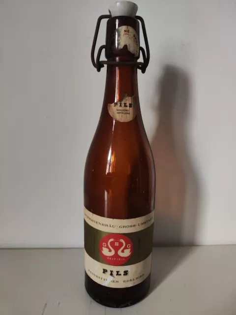 Alte Bierflasche Buegelverschlussflasche Brauerei Schwanenbräu Gross Umstadt 0,5