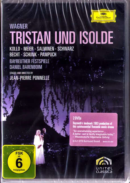 2DVD WAGNER TRISTAN UND ISOLDE Johanna Meier Rene Kollo Matti Salminen BARENBOIM