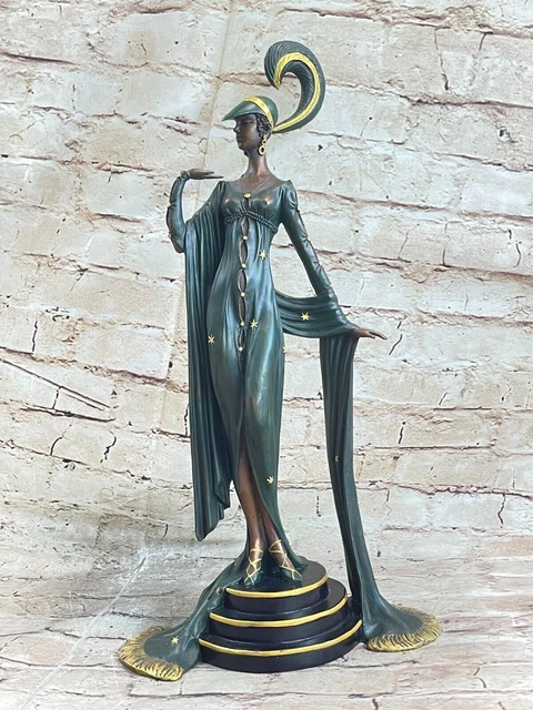 Fatto a Mano Art Deco / Nouveu Cabaret Ballerina Da Lost Cera Metodo Decoro