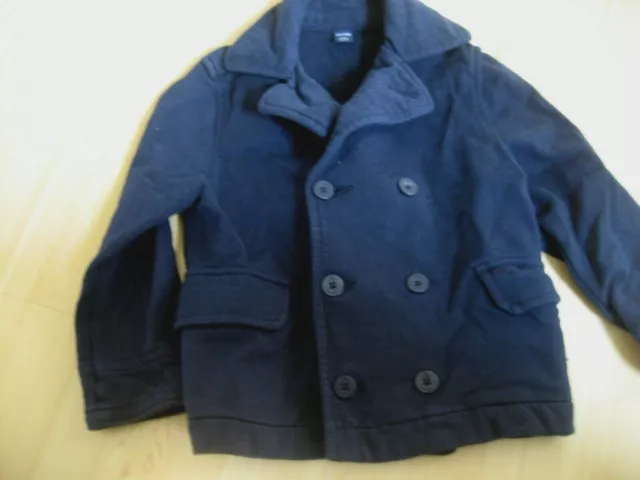 Sz 4 Navy Blue BABY GAP Double Breasted KNIT JACKET Pea COAT MILITARY Nautical 1 Sz 4 Navy Blue BABY GAP Double Breasted KNIT JACKET Pea COAT MILITARY Nautical 1