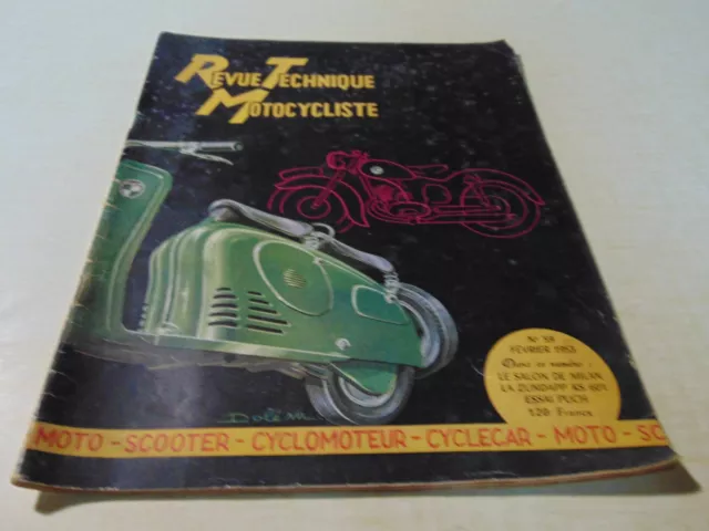 Revue Technique Motocycliste N° 59 1953 Zündapp KS600 KS601 scooter Puch RTM etc