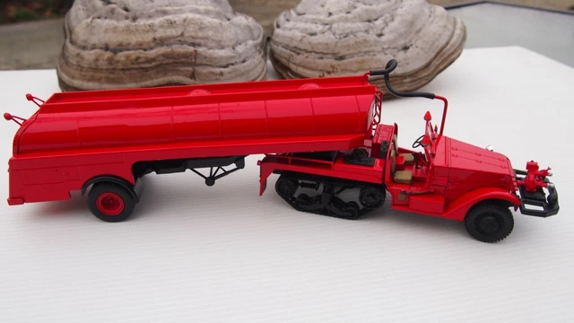 Camion De Pompier GMC 1/50 ADM - Modèle Multi-chargement Type Ampliroll Marrel + Berce - Métal Neuf