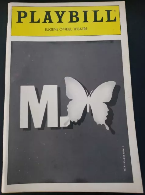 August 1988 -  Eugene O'Neill Theatre Playbill - M. Butterfly - John Lithgow