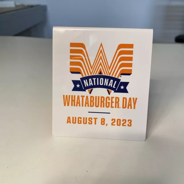 Whataburger Table Tent Number #73