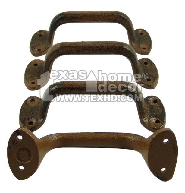 4 Handles Cast Iron Antique Style Rustic Barn Cabinet Gate Pull Shed Door G001 2