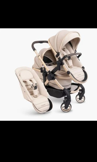 iCandy Peach 7 Double Pushchair Full set + Extra Seat & Accessories Biscotti