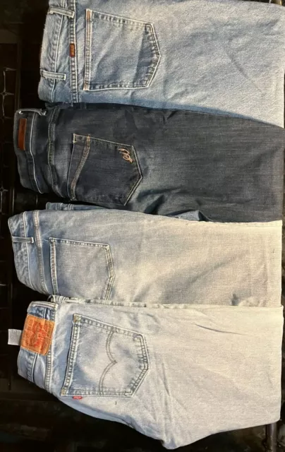 Plus Size Jeans Denim Pants Bundle Lot of 4 Pairs Sizes 18-20 36-42 XL-XXL